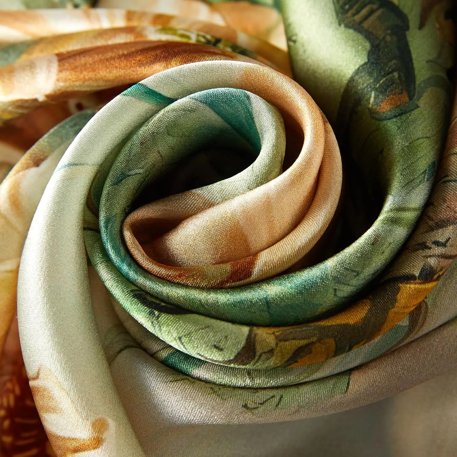 100% Mulberry Silk Neck Scarf, 21"x21" Silk Hair Head Scarf for Women Men, Lightweight Square Silk Scarf Small