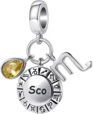 12 Zodiac Sign Aries Birthday Charms for Charm Bracelets 12 Horoscope Constellation Bead