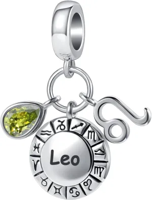 12 Zodiac Sign Aries Birthday Charms for Charm Bracelets 12 Horoscope Constellation Bead