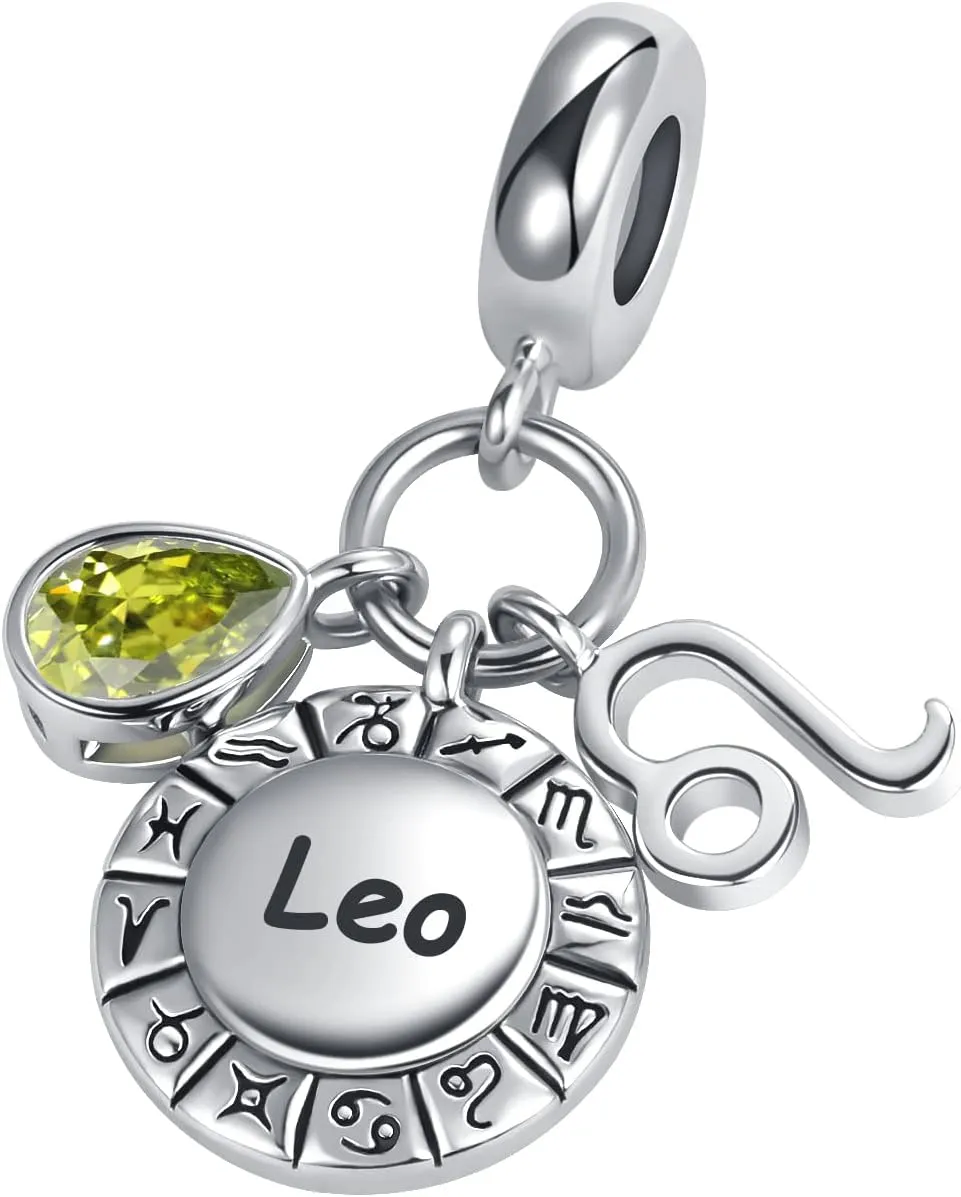 12 Zodiac Sign Aries Birthday Charms for Charm Bracelets 12 Horoscope Constellation Bead