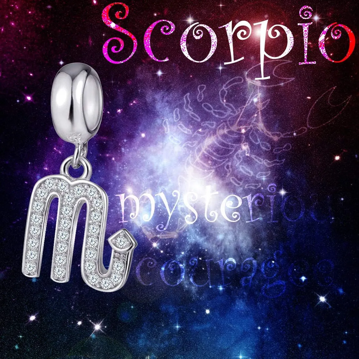 12 Zodiac Sign Charms for Charm Bracelets - 925 Sterling Silver Constellation/Horoscope Pendants