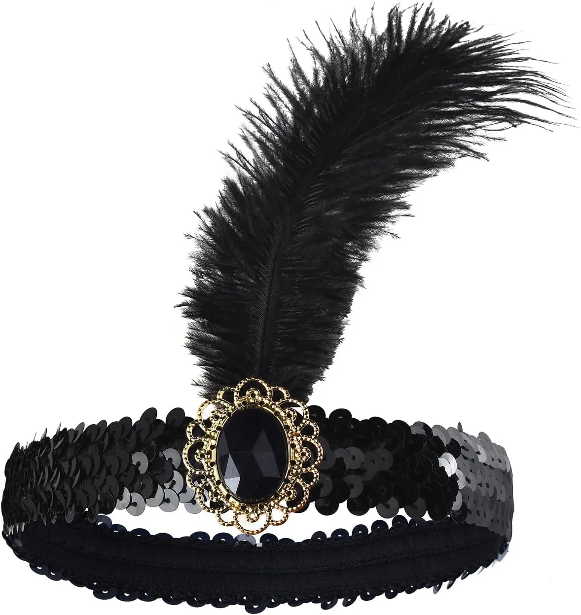 1920s Flapper Accessories Sets for Women Great Costume Headpiece Pearl Necklace Gloves Holder