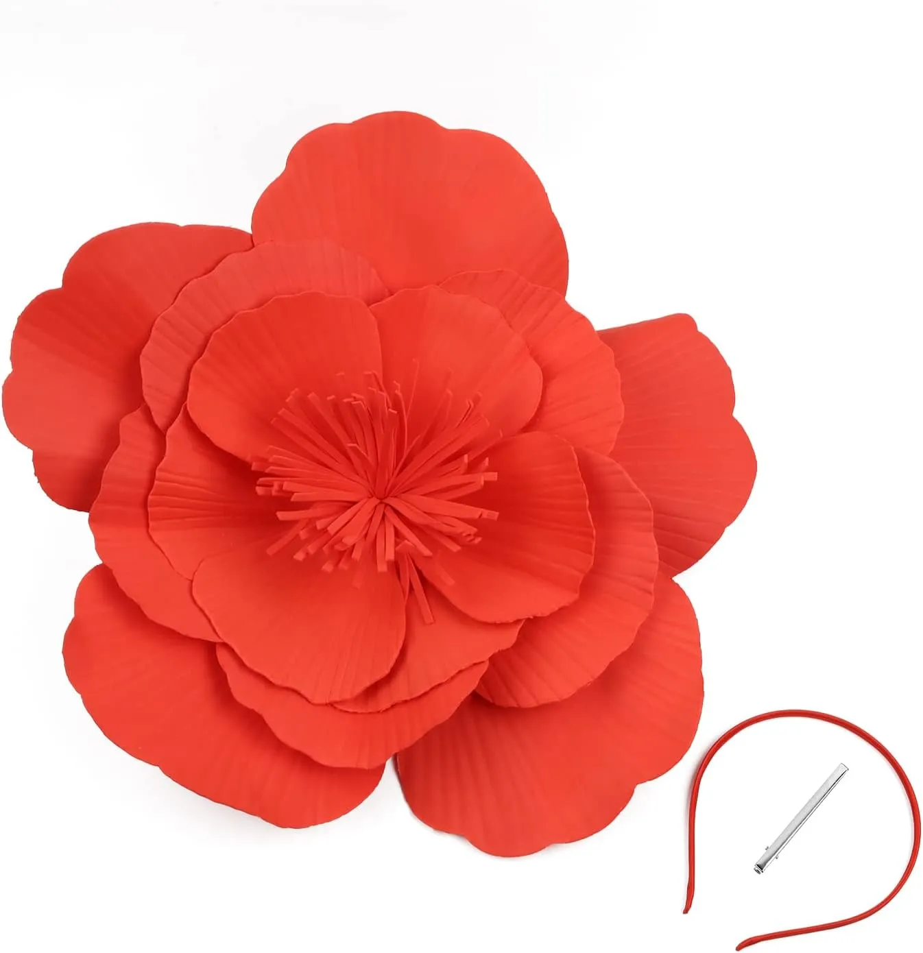 4 Pack Large Flower Fascinators Hat for Women Headband Tea Party with Lace Gloves Necklace Earrings Set for Women Girls