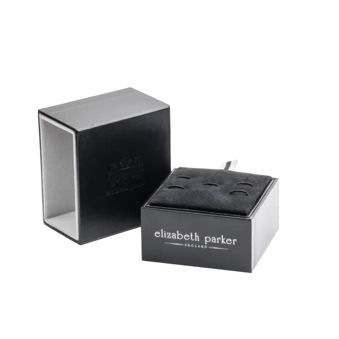 925 Sterling Silver Mother of Pearl Soft Square Cufflinks
