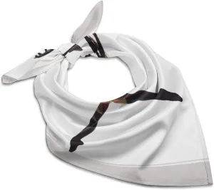 A Dancer 25" Square Head Scarf Lightweight Silk Scarf for Women Soft Satin Head Scarves Large Neckerchief Fashion Bandanas Silk Headband Neck Satin Scarfs for Bag Hair Scarves Gift