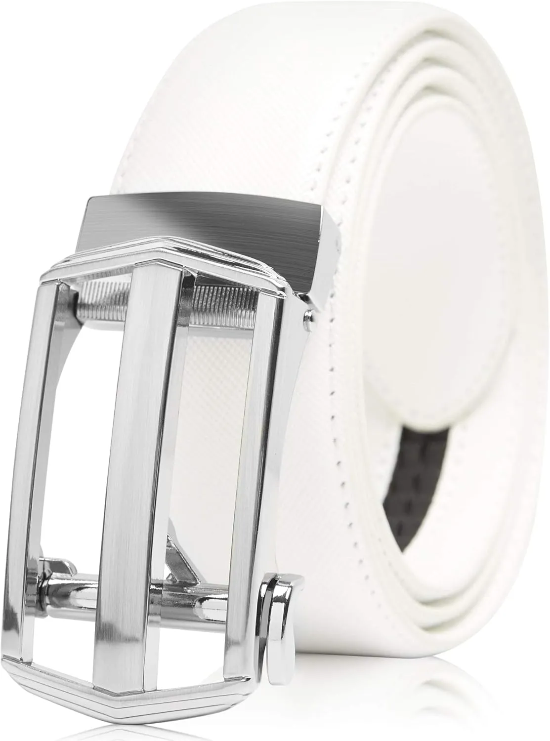Access Denied Leather Ratchet Belts For Men - Mens Belt With Automatic Buckle For Suits Jeans And Uniform