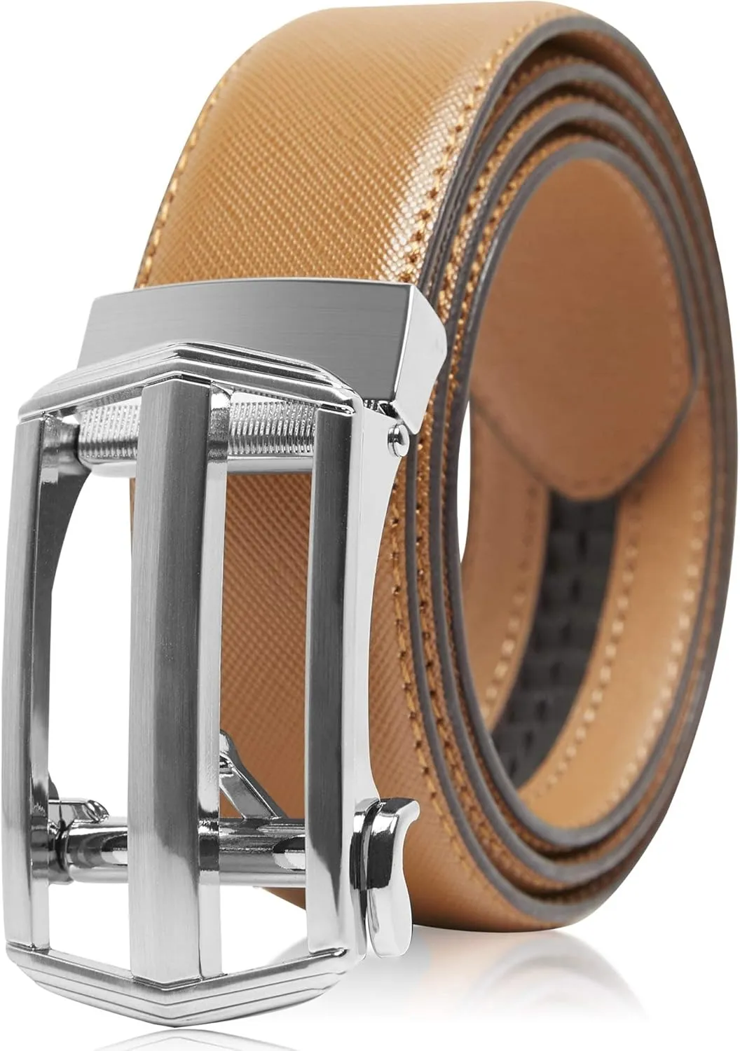 Access Denied Leather Ratchet Belts For Men - Mens Belt With Automatic Buckle For Suits Jeans And Uniform