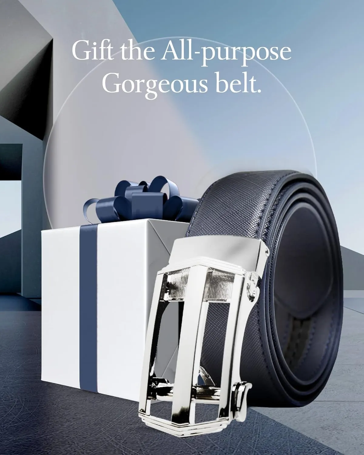 Access Denied Leather Ratchet Belts For Men - Mens Belt With Automatic Buckle For Suits Jeans And Uniform