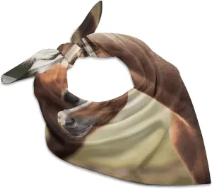 Adorable Horse 25" Square Head Scarf Lightweight Silk Scarf for Women Soft Satin Head Scarves Large Neckerchief Fashion Bandanas Silk Headband Neck Satin Scarfs for Bag Hair Scarves Gift