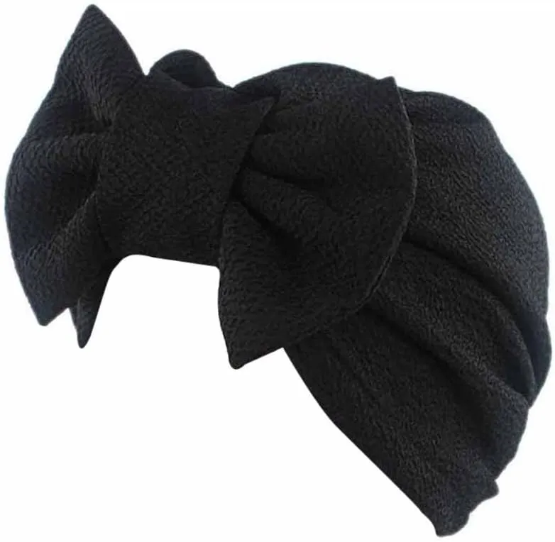 African Women Turban Cap Faux Pearl Head wrap Beaded Headscarf Braid Wrap Hat for Black Women