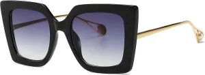 AIEYEZO Fashion Sunglasses for Women Trendy Square Frame Sunglasses UV400 Protection Shades