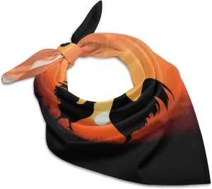 Animal Chickens 25" Square Head Scarf Lightweight Silk Scarf for Women Soft Satin Head Scarves Large Neckerchief Fashion Bandanas Silk Headband Neck Satin Scarfs for Bag Hair Scarves Gift