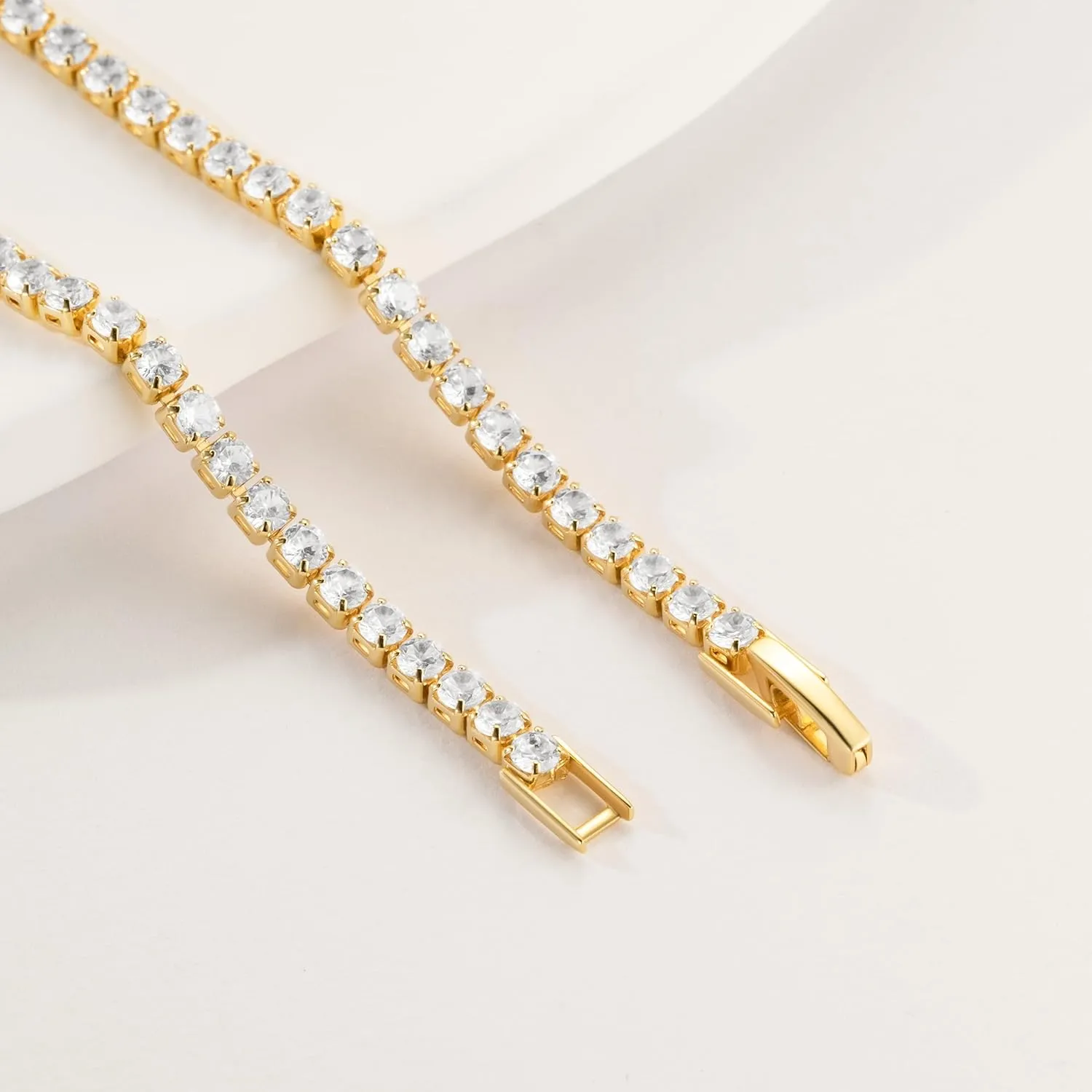 Ankle Bracelets for Women 14K Gold Anklets Waterproof Tennis Chain Beach Anklets Women’s Gold Jewelry 2.5 mm Toggle Latch 9, 10, 11 in
