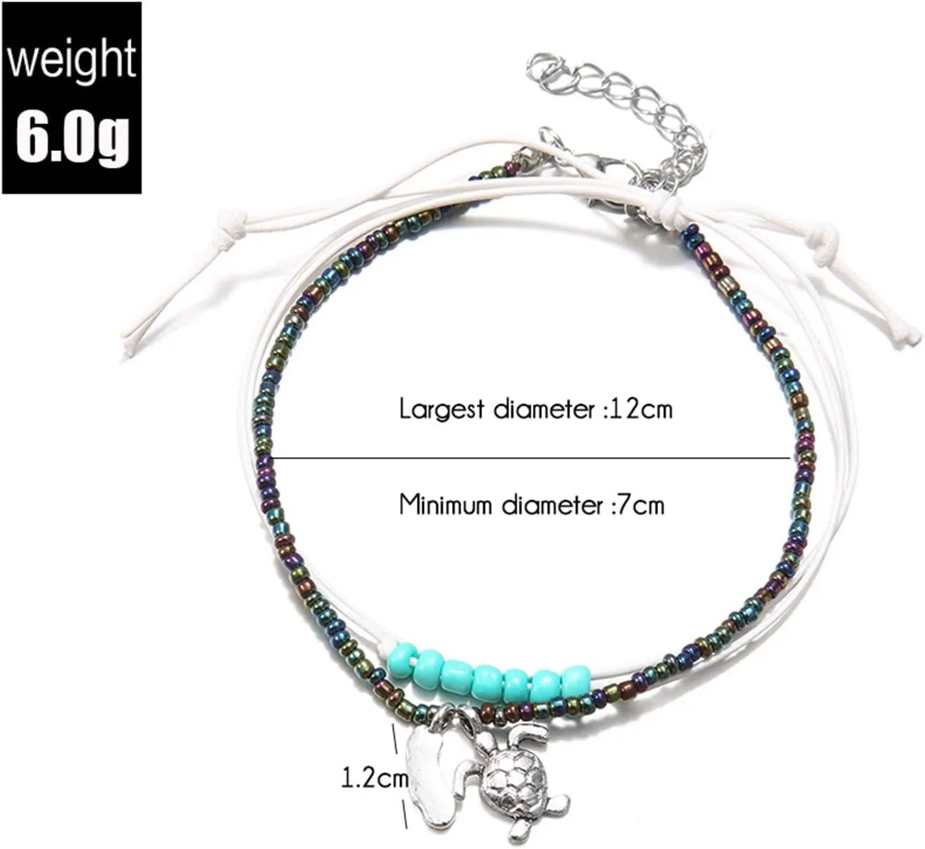 Anklets for Girls Waterproof Plated Gold Layered Anklet Set Waterproof Herringbone Paperclip Beaded Figaro Cuban Link Chain Beach Stackable Anklet Bracelet Jewelry Gift for Women