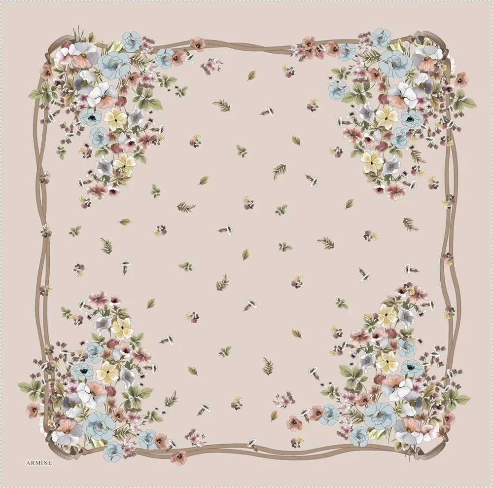 Armine Leah Floral Silk Scarf No. 33