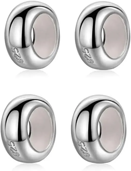 ARTCHARM .Sold 925 Sterling Silver Rubber Charm Stopper Spacer Bead for Charm Bracelets