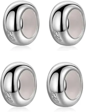 ARTCHARM .Sold 925 Sterling Silver Rubber Charm Stopper Spacer Bead for Charm Bracelets