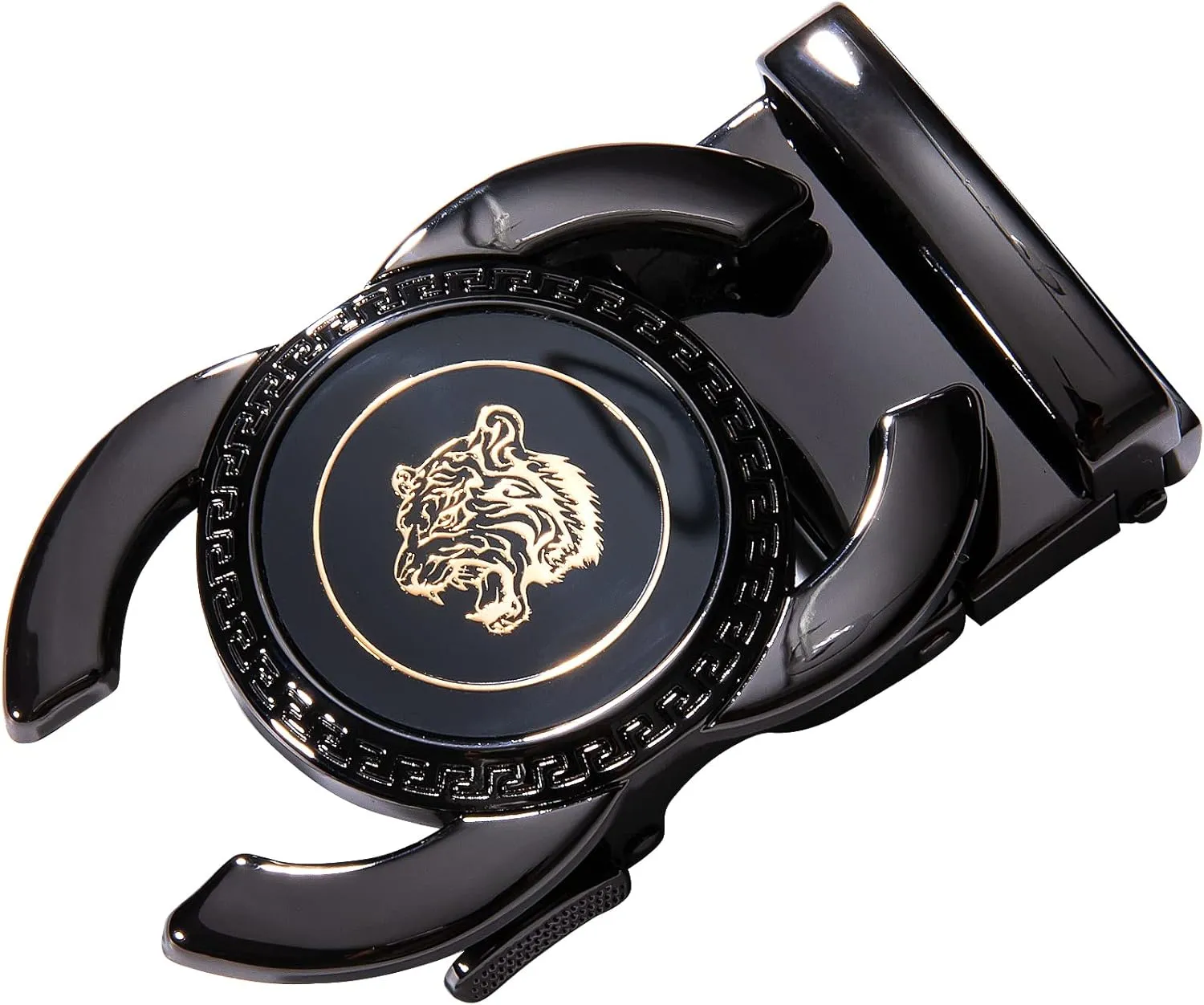 Barry.Wang Black Belt Men Genuine Leather Ratchet Automatic Buckle Belts 1 3/8" Strap Wedding Business Party Trim to Fit