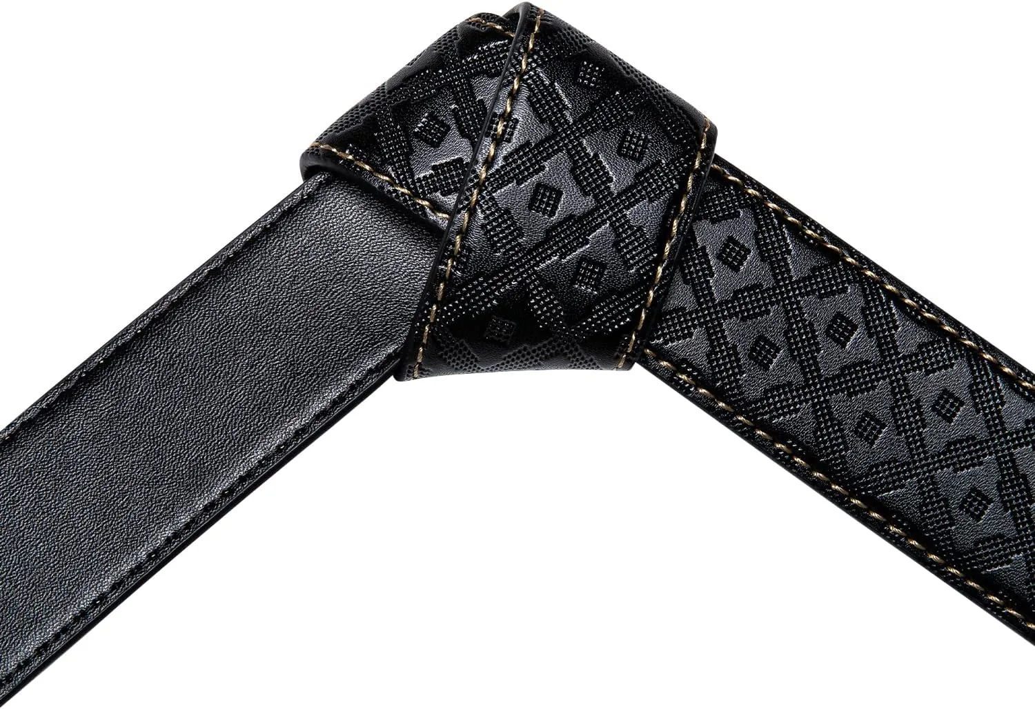 Barry.Wang Black Belt Men Genuine Leather Ratchet Automatic Buckle Belts 1 3/8" Strap Wedding Business Party Trim to Fit