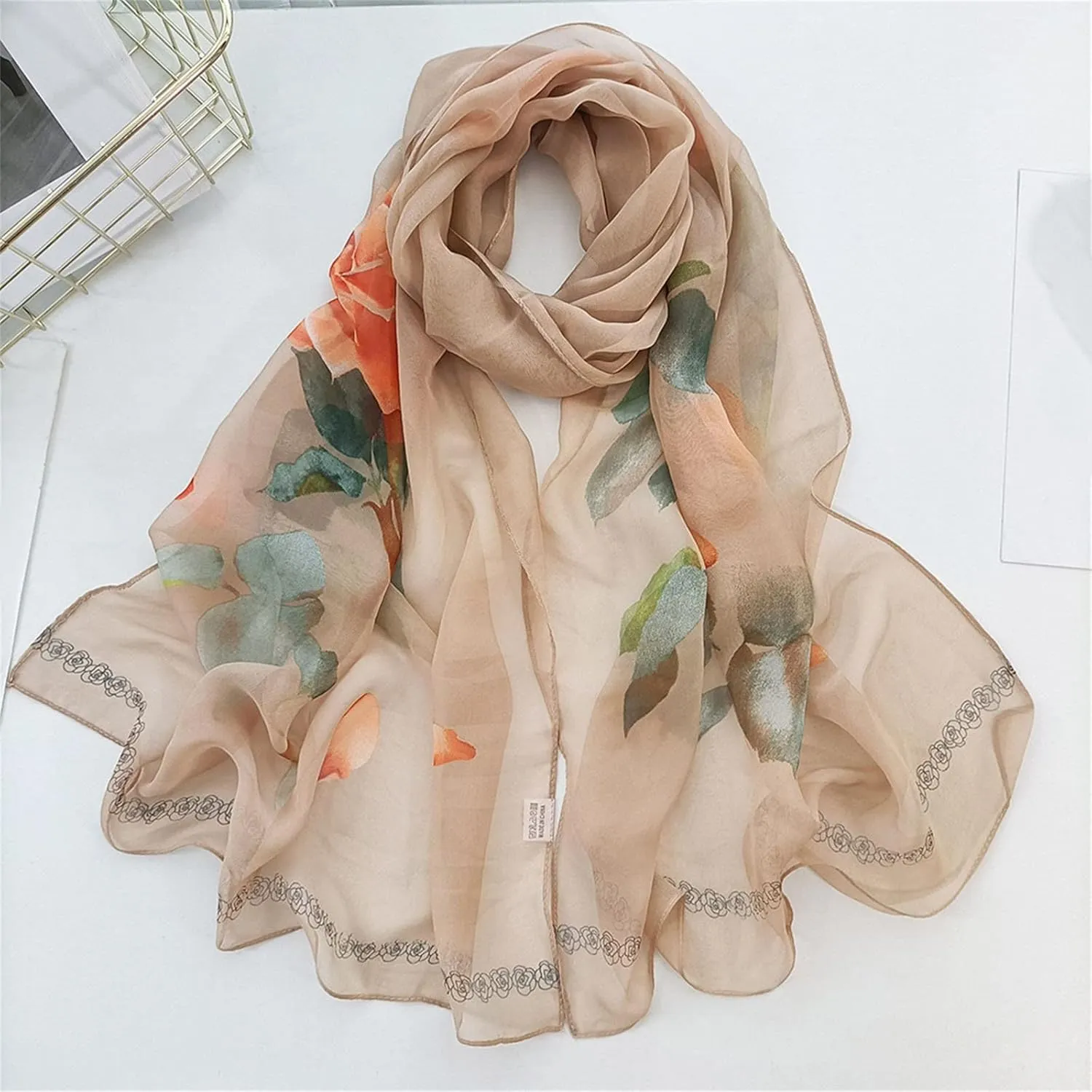 Beach Scarf Scarf 1 Pack Silk Neck Scarf Headband Hair Women's Fashion Scarves Head Scarf for Women Sleeping Bandanas