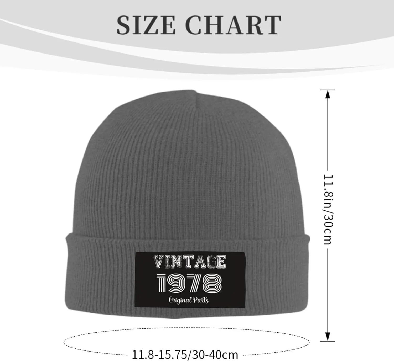 Beanies Men 45th Birthday Gifts Knit Winter Skull Skullies & Beanies Mens Cuffed Hat Vintage 1978 Caps