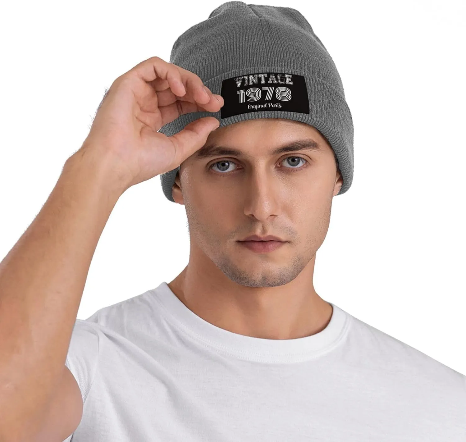 Beanies Men 45th Birthday Gifts Knit Winter Skull Skullies & Beanies Mens Cuffed Hat Vintage 1978 Caps