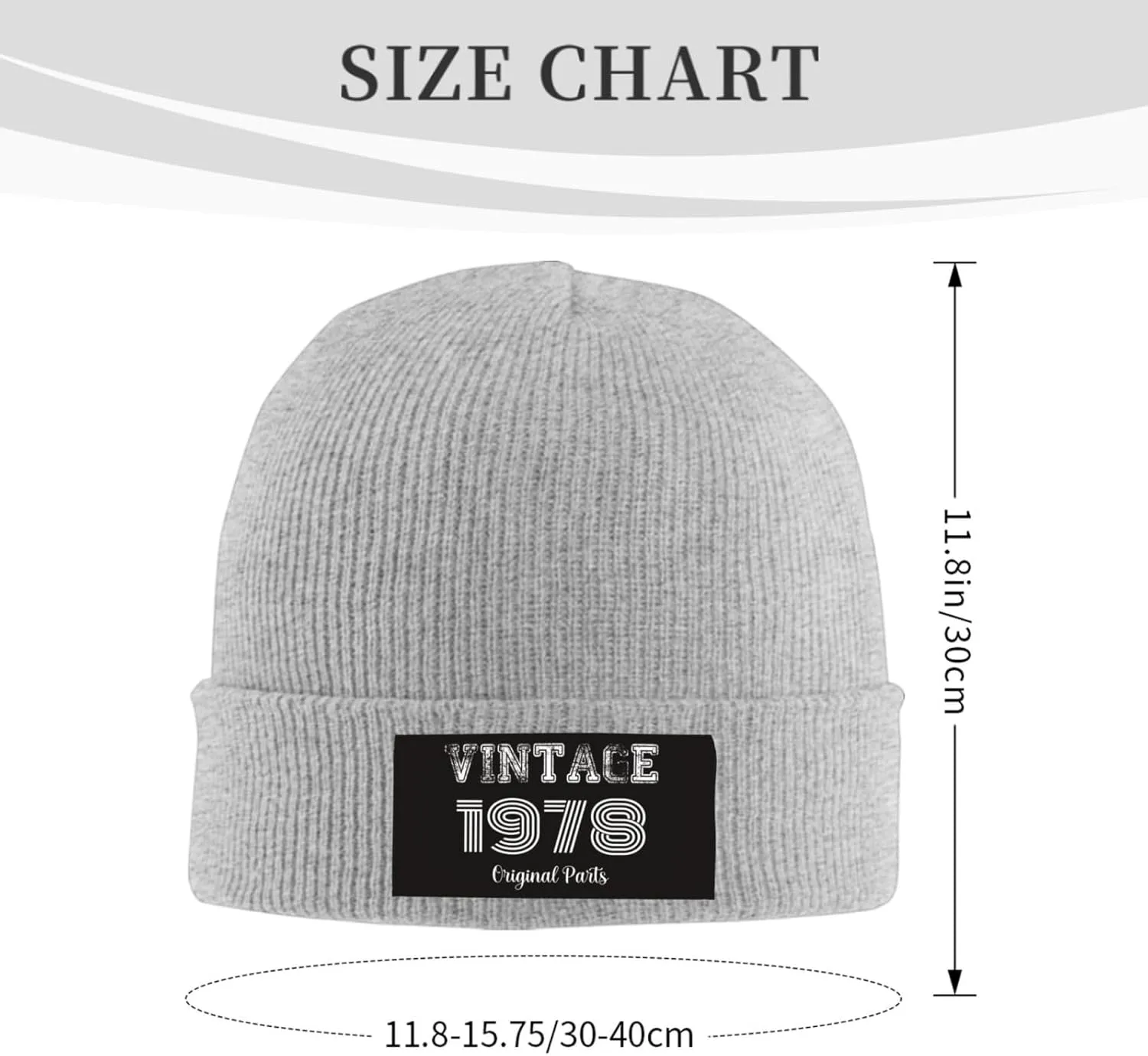Beanies Men 45th Birthday Gifts Knit Winter Skull Skullies & Beanies Mens Cuffed Hat Vintage 1978 Caps