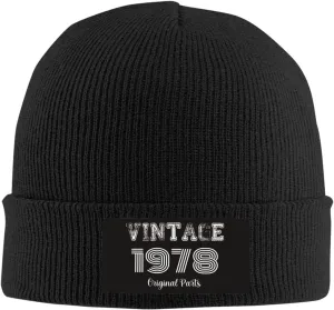 Beanies Men 45th Birthday Gifts Knit Winter Skull Skullies & Beanies Mens Cuffed Hat Vintage 1978 Caps