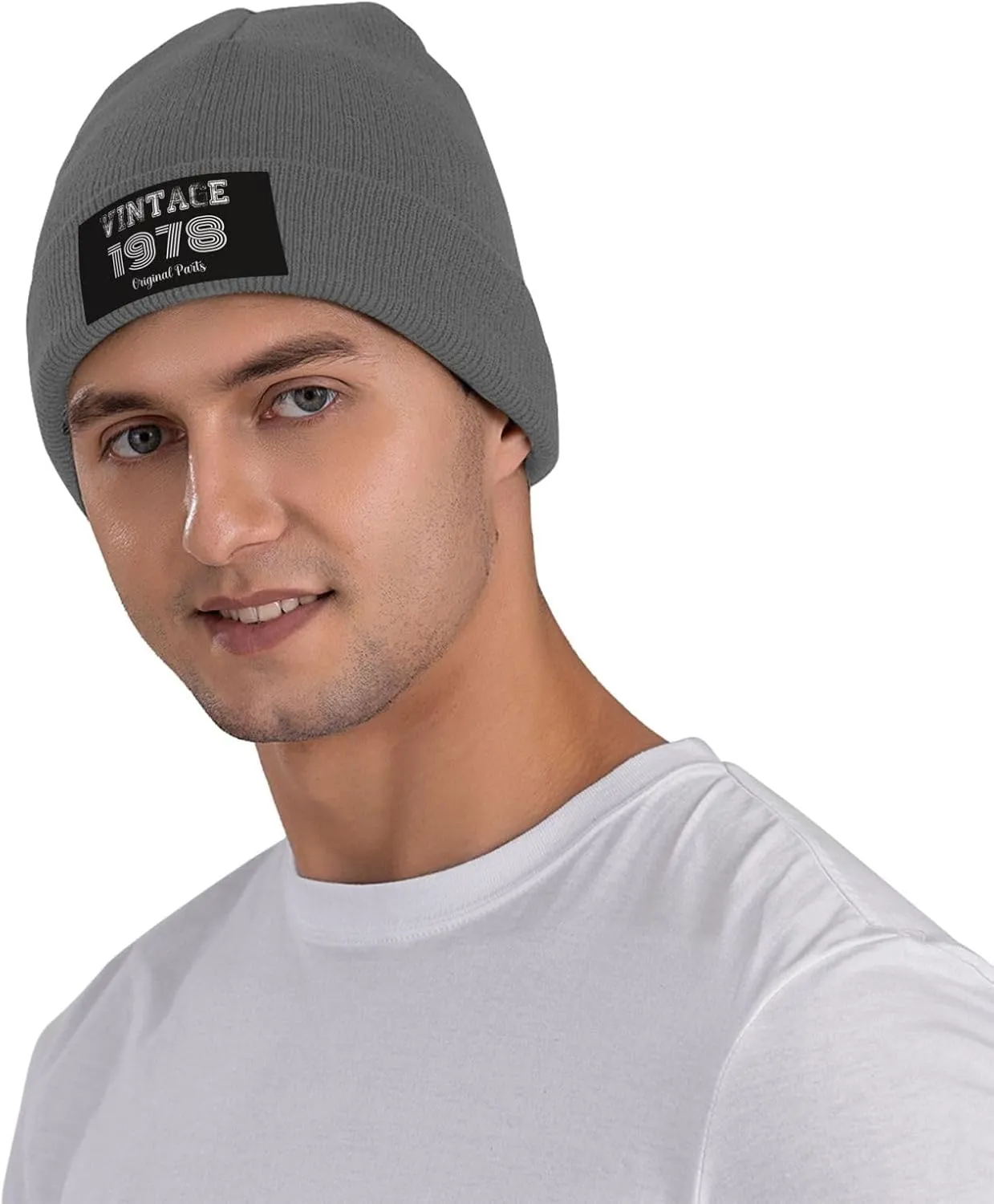 Beanies Men 45th Birthday Gifts Knit Winter Skull Skullies & Beanies Mens Cuffed Hat Vintage 1978 Caps
