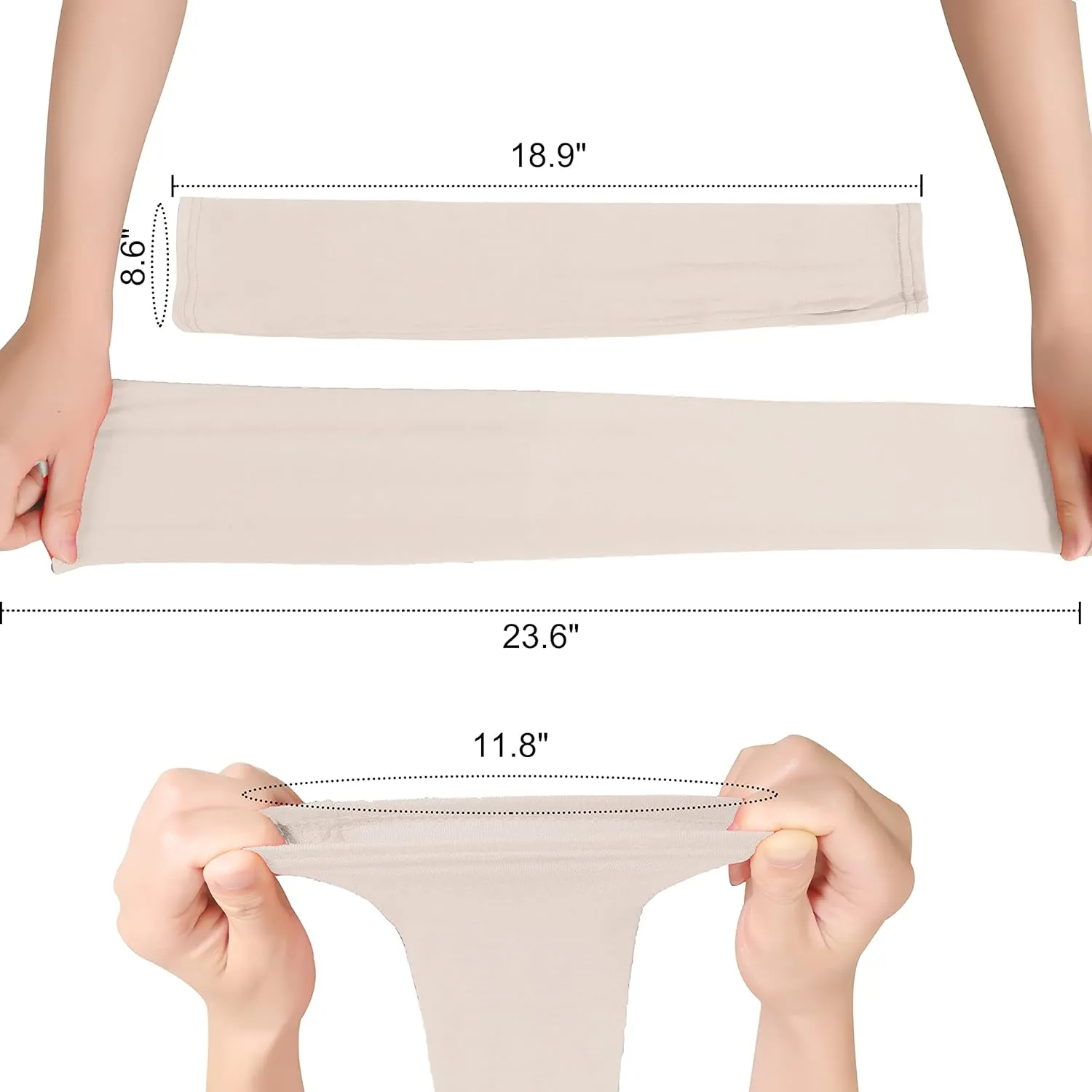 Bellady Women Outdoor Sun Block Soft Long Arm Sleeves Fingerless Gloves