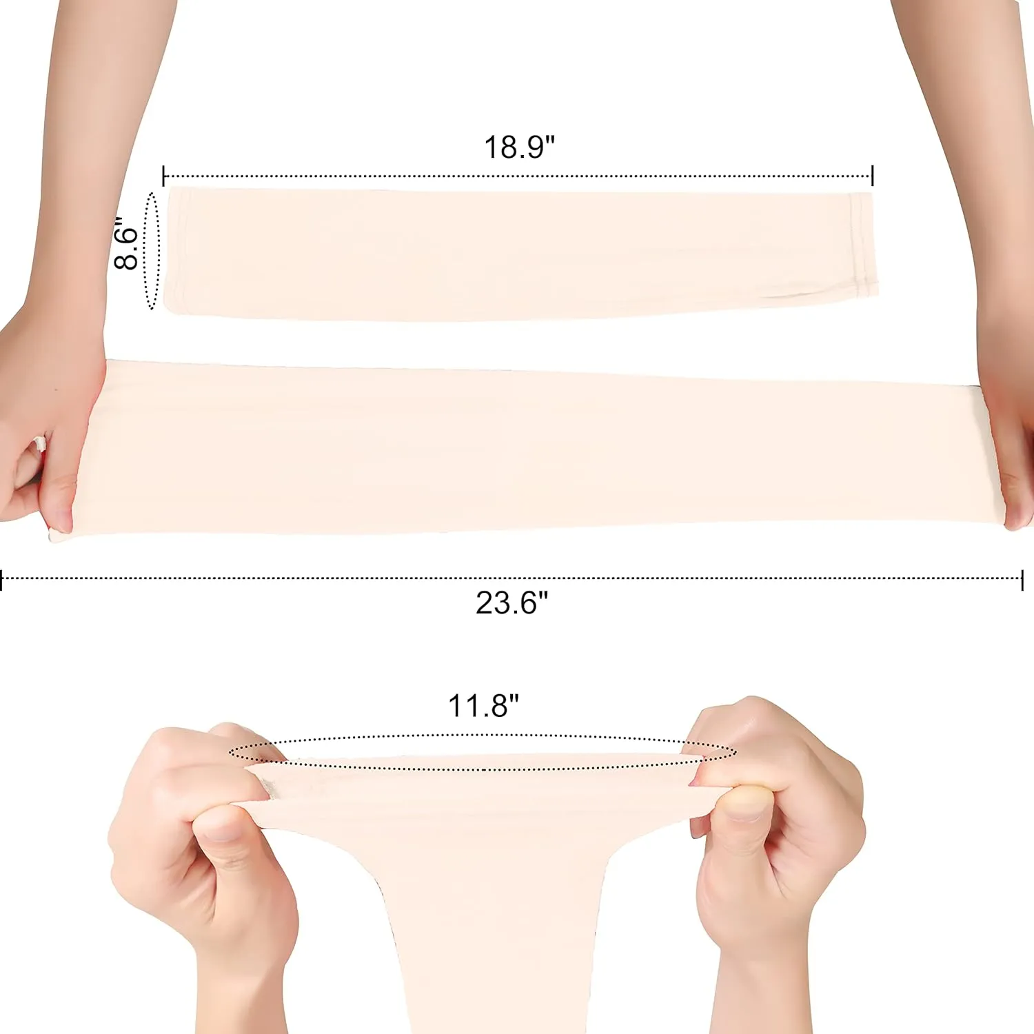 Bellady Women Outdoor Sun Block Soft Long Arm Sleeves Fingerless Gloves