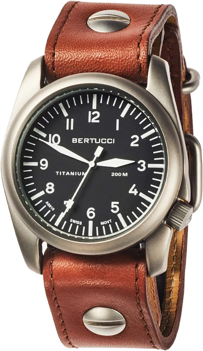 Bertucci Men's Aero - Black / Vintage Tan W/Posts Leather