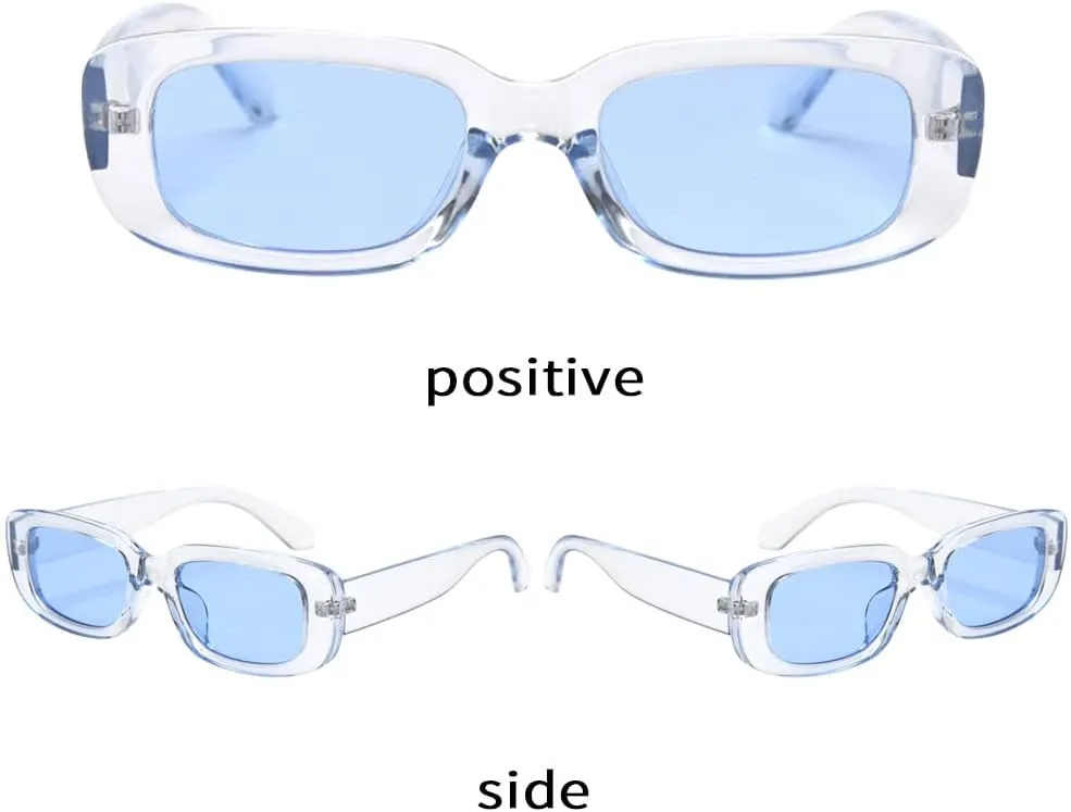 BOJOD Rectangle Sunglasses for Women Retro Fashion Sunglasses UV 400 Protection Square Frame Eyewear