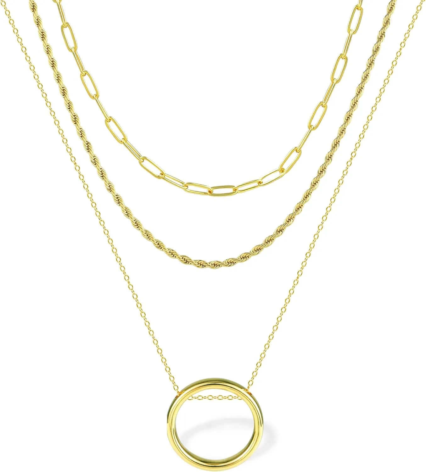 BOUTIQUELOVIN 14K Gold Plated Lock Necklace for Women Paperclip Link Chain Padlock Necklace Non-Tarnish
