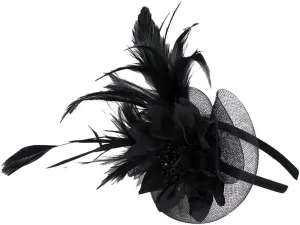 Bowknot Fascinator Hat Feathers Pearl Peacock Feather Hair Band Headband Clip Church Church Tea Party
