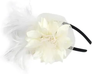 Bowknot Fascinator Hat Feathers Pearl Peacock Feather Hair Band Headband Clip Church Church Tea Party