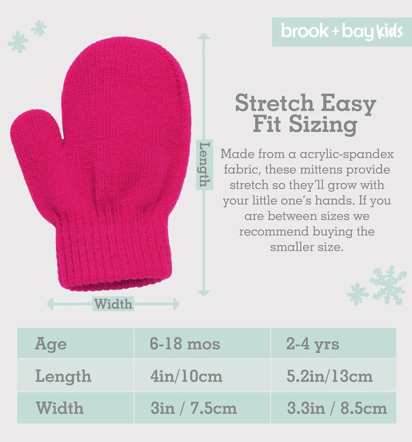 Brook   Bay Toddler Mittens-Kids Magic Gloves Knit Mittens- Childrens Mittens,Kids Mittens Winter,Mittens for Kids,Boys Girls