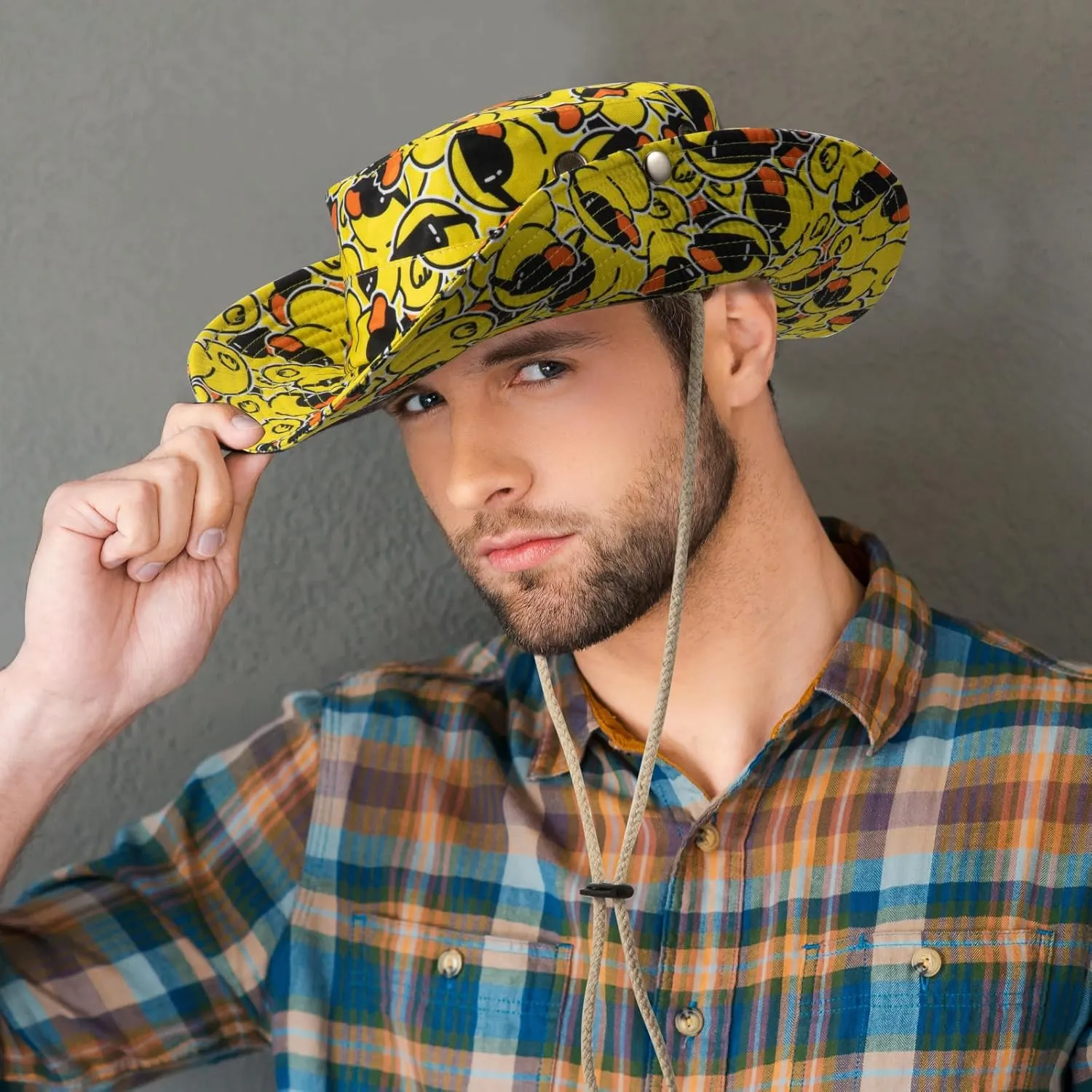 Bucket Hat Funny Duck Fisherman Hat Travel Beach Sun Hat Outdoor Cap for Men Women Adults