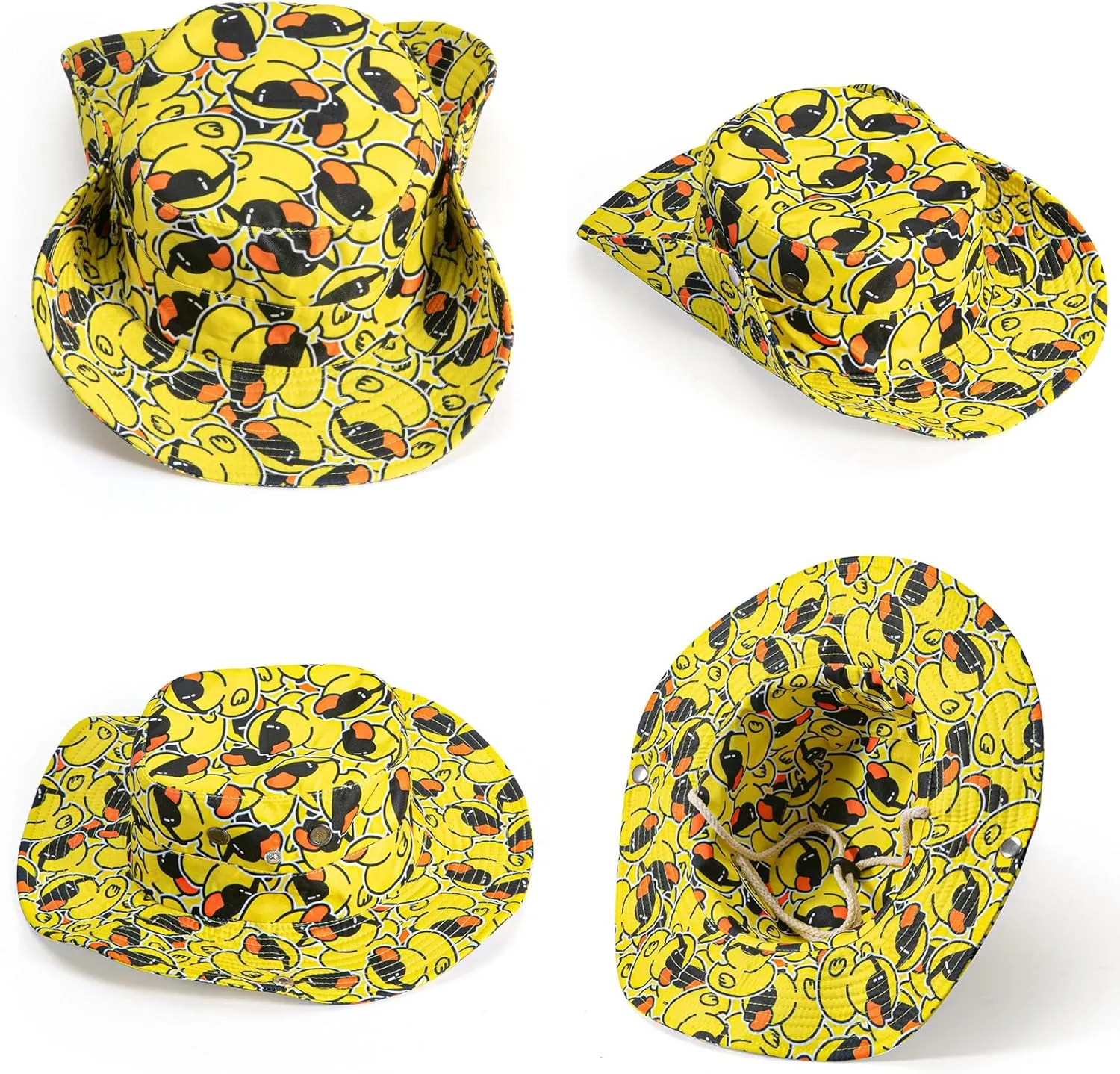 Bucket Hat Funny Duck Fisherman Hat Travel Beach Sun Hat Outdoor Cap for Men Women Adults