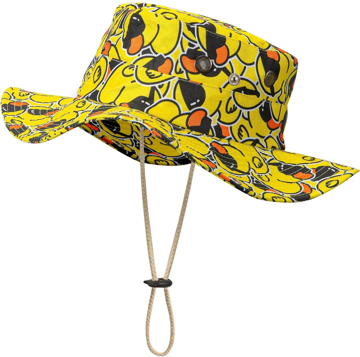 Bucket Hat Funny Duck Fisherman Hat Travel Beach Sun Hat Outdoor Cap for Men Women Adults