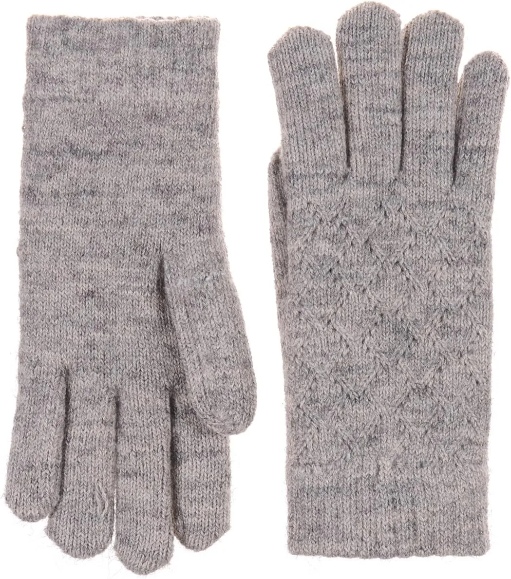 BYOS Womens Winter Cable Plush Warm Fleece Lined Knit Gloves & Headband 2 Pieces Set,Various Styles