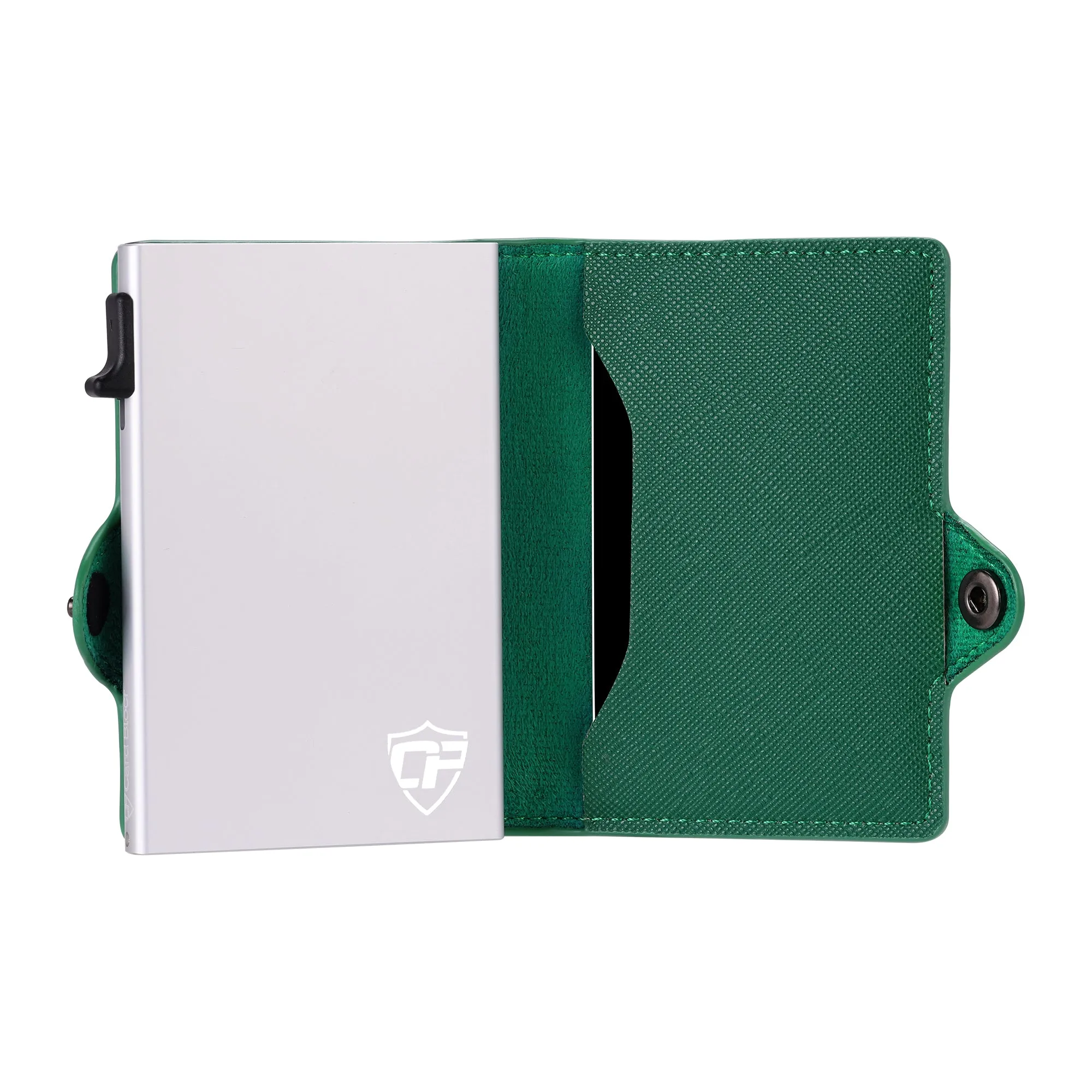 Card Blocr Credit Card Wallet for Women in Green Saffiano PU Leather | RFID Blocking