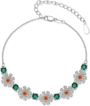 Charm Bracelets for Women 925 Sterling Silver Colored Gemstone Bracelet for Women Her