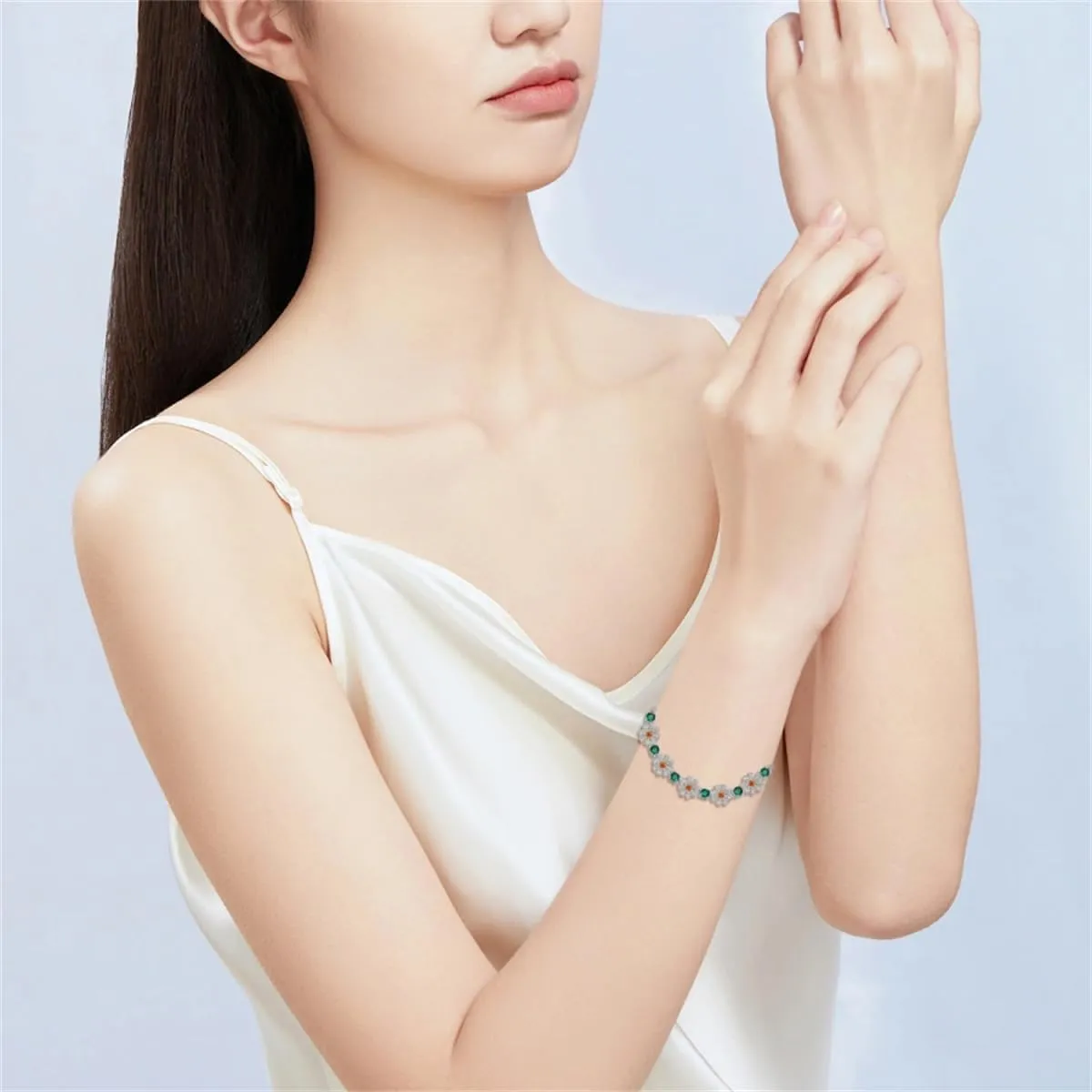 Charm Bracelets for Women 925 Sterling Silver Colored Gemstone Bracelet for Women Her