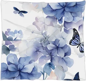 Cherry Blossoms Printed Silk Scarf for Women 23.6x23.6" Satin Head Scarf
