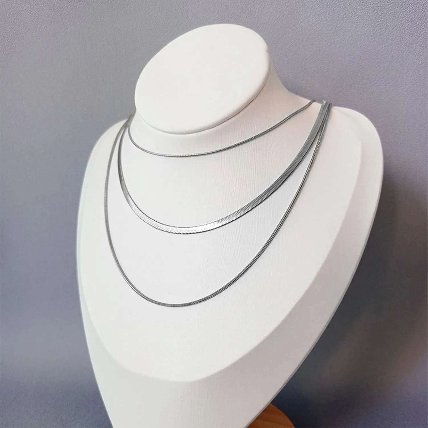 Choistily Gold Layered Necklaces for Women Gold Necklace Stack Dainty Necklace for Women Layering Herringbone Paperclip Necklace for Women Charm Necklace Gold Jewelry Gifts for Women