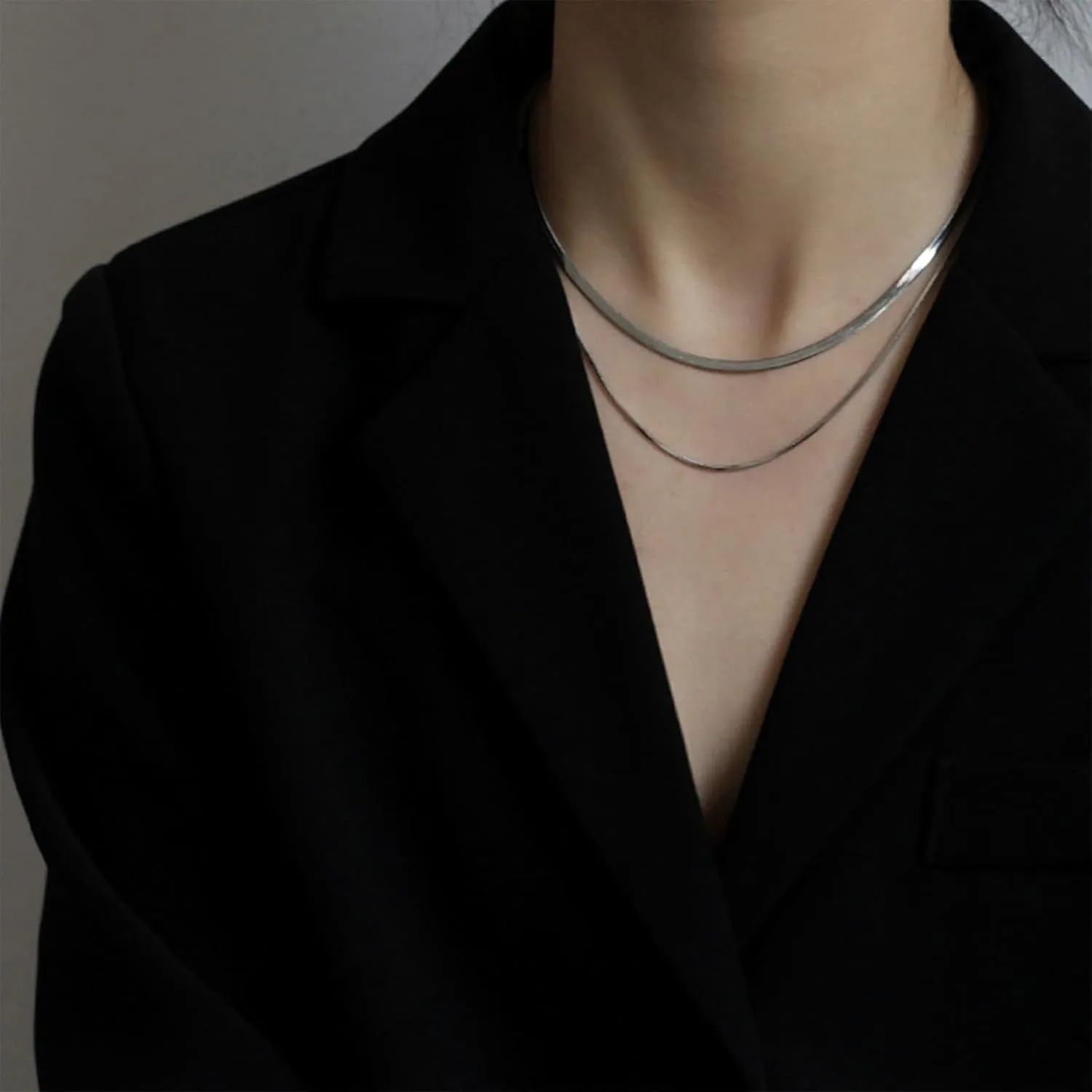 Choistily Gold Layered Necklaces for Women Gold Necklace Stack Dainty Necklace for Women Layering Herringbone Paperclip Necklace for Women Charm Necklace Gold Jewelry Gifts for Women