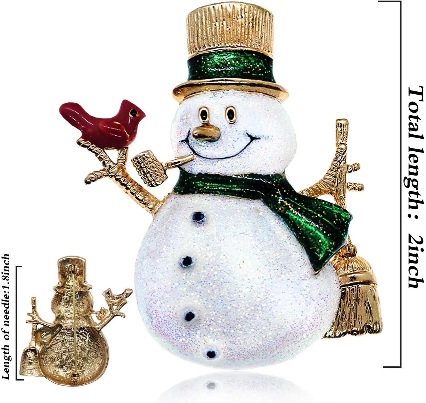 Christmas Snowman Brooch Pin Enamel Lapel Pin Cartoon Brooch Pin Badges Brooch Pins for Clothing Bags Crystal Christmas Jewelry for Women
