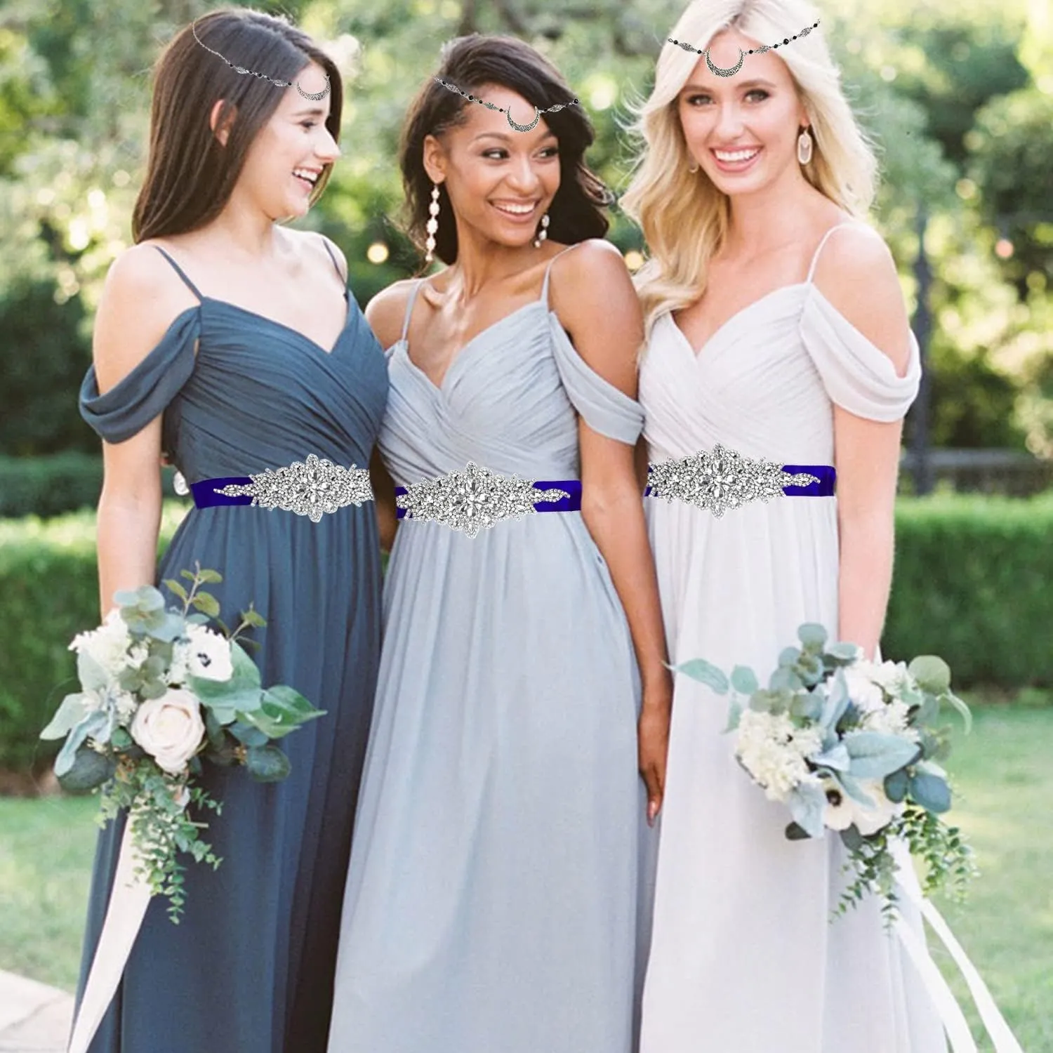 CoFashion Women's Belts Rhinestone Belt for Dresses Rhinestone Bridal Belt for Wedding