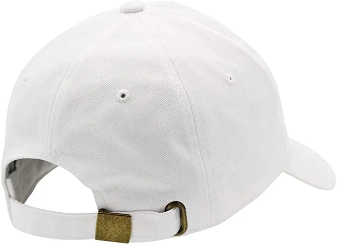 Cricket Cap Cotton Fabric Solid White